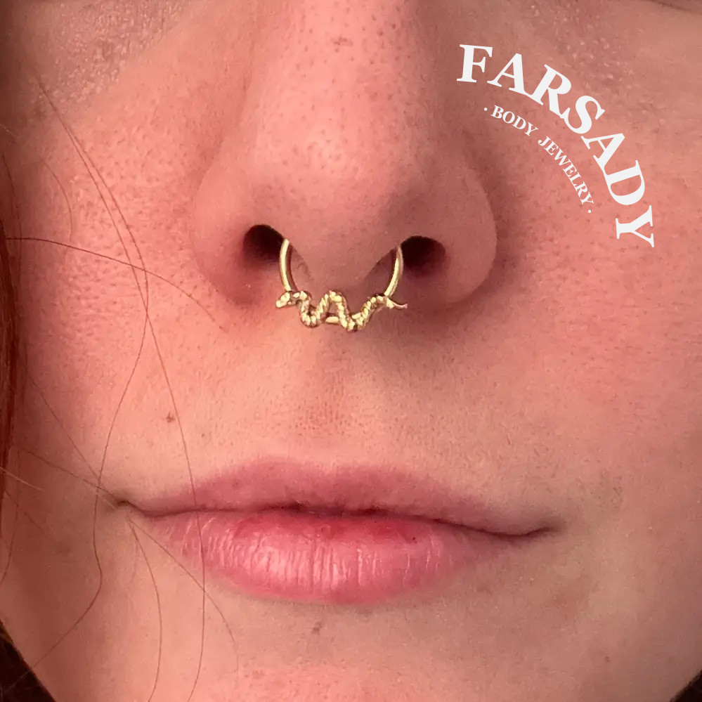 Clicker De Septo De Cobra De Titânio 16G/Brinco De Cartilagem/Aros Daith Articulados/Anel De Argola De Nariz/Piercing