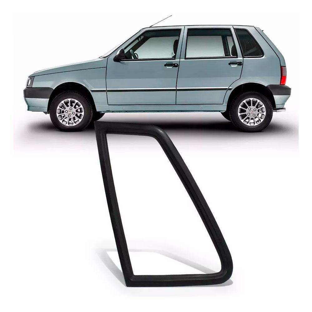 Borracha do Vidro Lateral Fixo Uno 1994 a 2013 04 Portas Lado Esquerdo (Motorista)