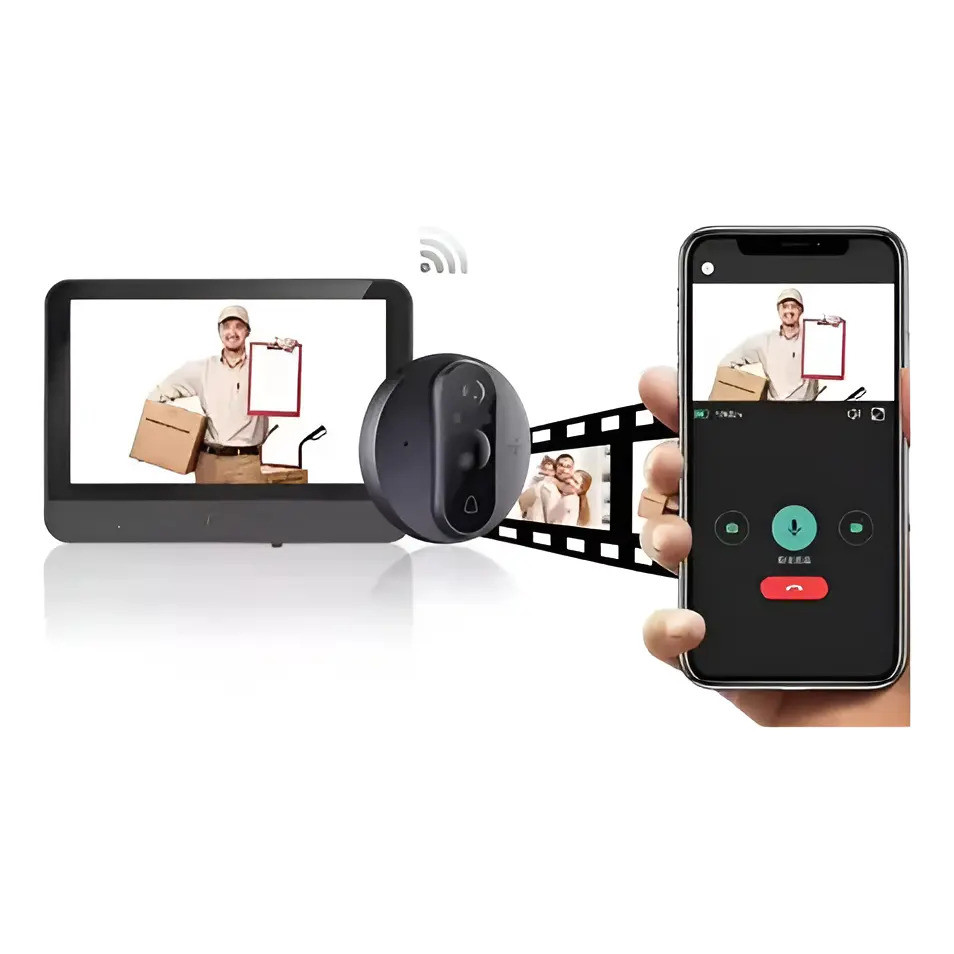 Visualizador De Porta Digital Olho Mágico Com Alexa E App