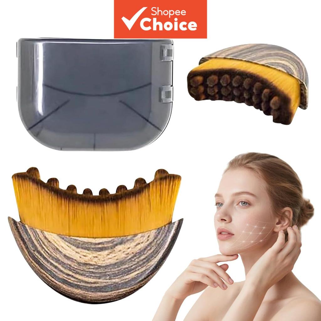 Pincel Facial de Contorno Linfático, Redutor de Papada e Drenagem, Massageador Antienvelhecimento Ergonômico para