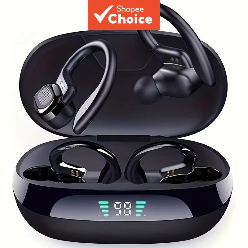 Bnixry SP16 Fones de Ouvido Sem Fio Esportivos, Fones de Ouvido à Prova d'Água e Resistentes ao Suor, Fones de Ouvido