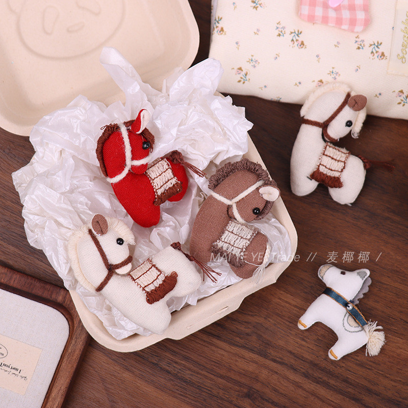 Acessórios de pônei de tecido retrô diy acessórios para cabelo de crianças sapatos meias chapéus acessórios de embalagem