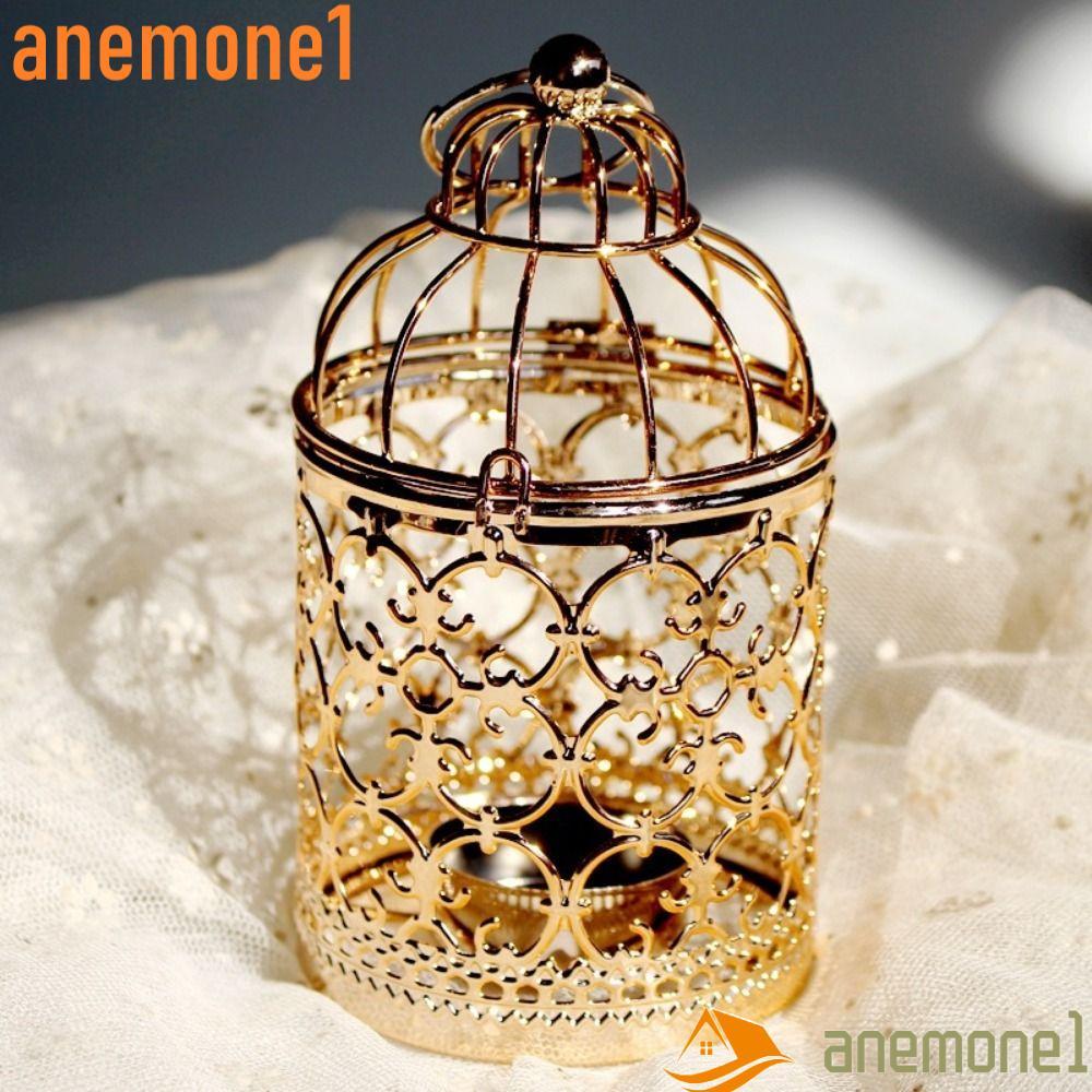 ANEMONE1 Suporte De Vela Para Gaiola De Pássaros , Forma De , Arte Em Ferro , Lanterna Castiçal Decorativo De Metal