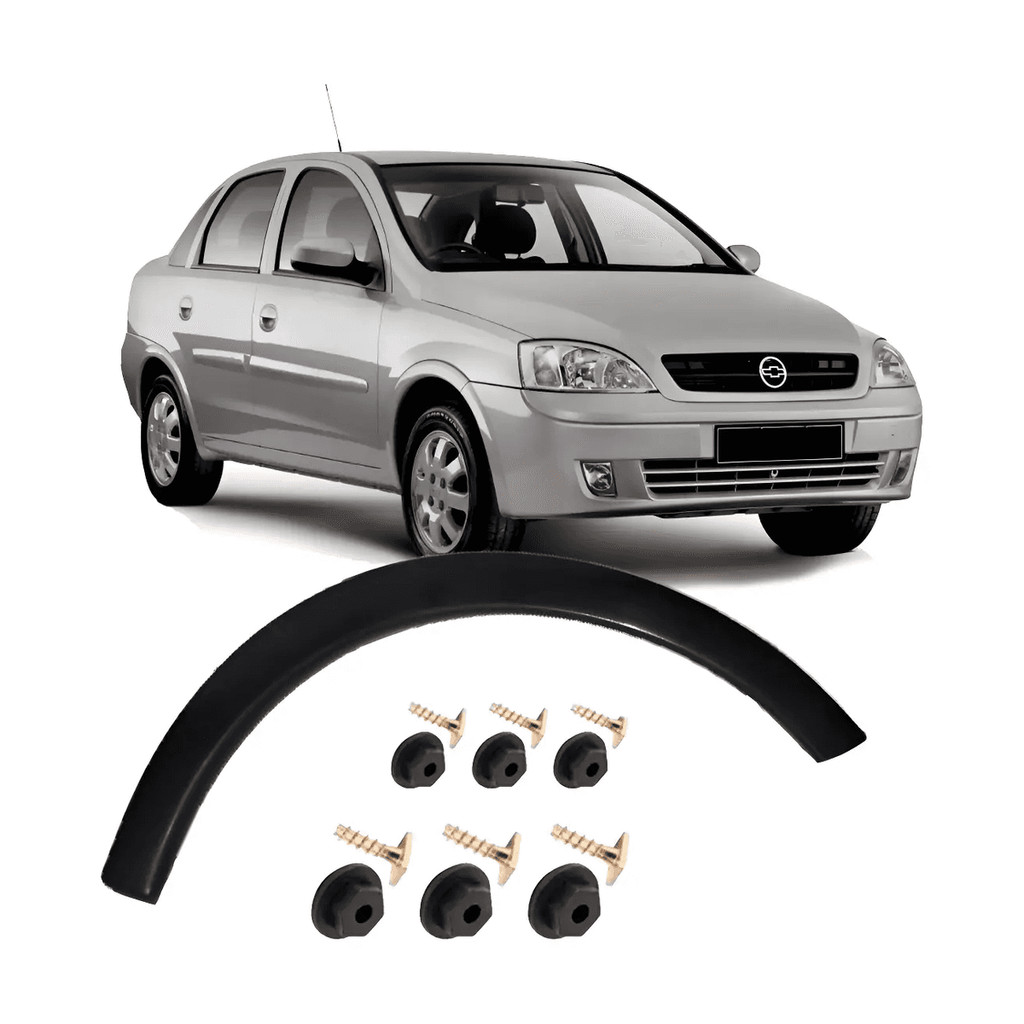 MOLDURA PARALAMA DIANTEIRA CORSA MONTANA SEDAN/HATCH 03/10 ESQUERDO