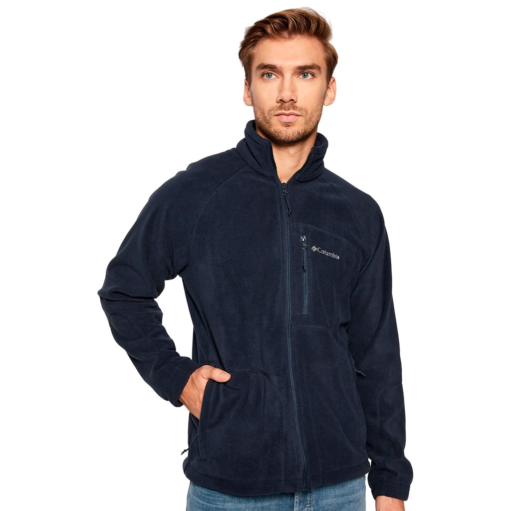 Jaqueta Columbia Masculina Fleece Fast Trek II Full Zip Azul Marinho