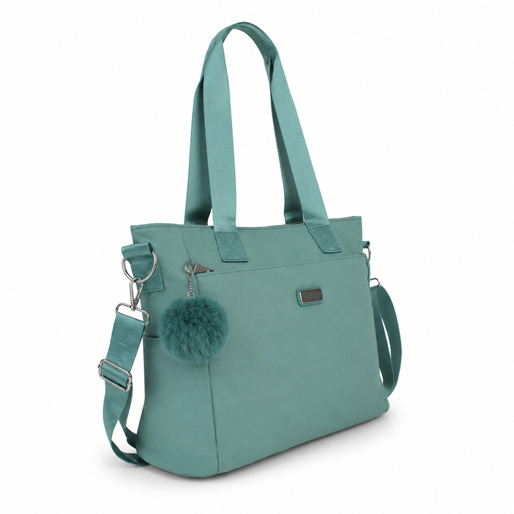 Bolsa Feminina Grande Transversal Tote Nylon Moderna Leve Espaçosa Para Trabalho Faculdade