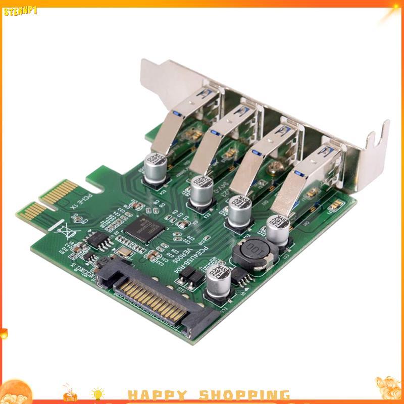 Adaptador De Placa De Expansão PCI-E Para USB 3.0 HUB Express De Perfil Baixo 4 Portas 5 Gbps USB1.1/2.0/3.0 Sistemas Op