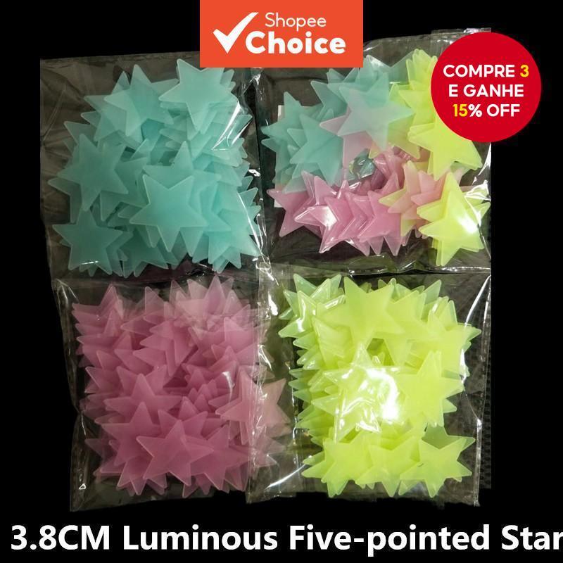 100 Peças Adesivos De Estrelas Que Brilham No Escuro Para Teto Decoração De Parede De Quarto Infantil Sonhadora Paisagem