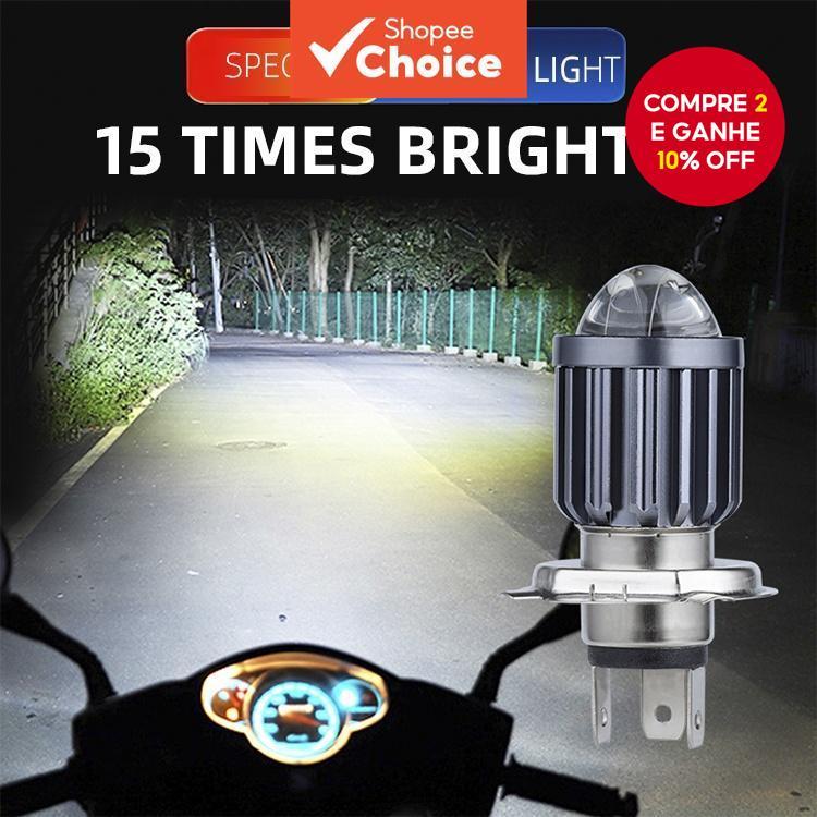 Lâmpadas De Farol De Motocicleta HCC_Howdi-H4/H6 CSP 12V LED Super Brilhante 12000LM