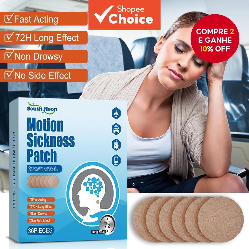 36 unidades de adesivos para enjoo, alívio rápido de náuseas, vômitos, tontura, adesivos para enjoo em viagens, à prova em Oferta na Shopee