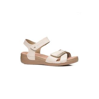Sandália Feminina Pegada Anabela Couro Off White em Oferta na Shopee