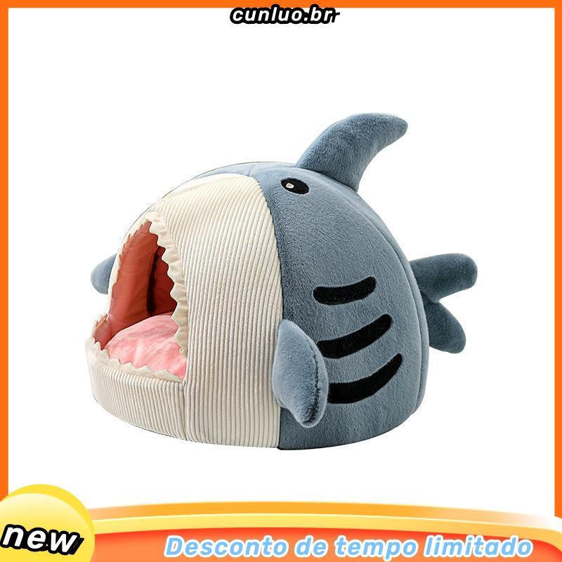 EPOCHTB Dog Kennel Plush 2022 Sleeping Confortável Caverna De Gato Em Forma De Tubarão Lavável