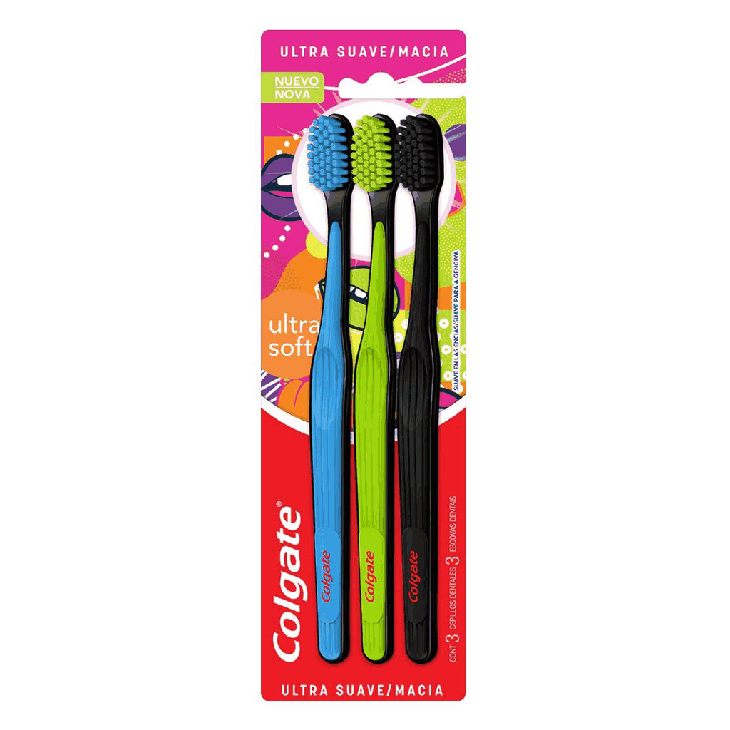 Escova Dente Colgate Ultra Soft 3un em Oferta na Shopee