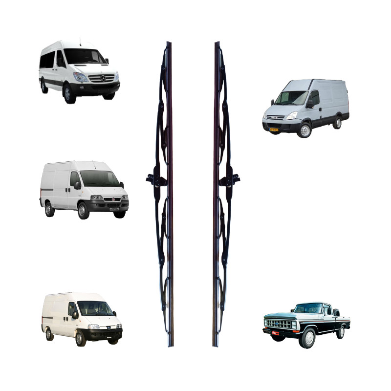 Par 2 Peças Palheta Limpa Vidro Parabrisa Ford F Sprinter Ducato Iveco Cod Original 22229