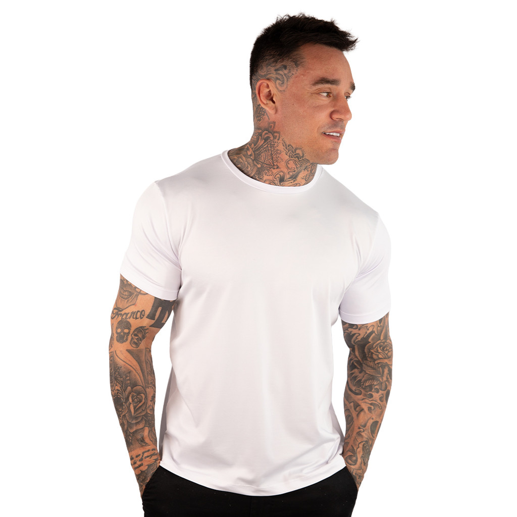 Camiseta Dry Fit Proteção UV Poliéster com Elastano | Treino, Corrida e Academia