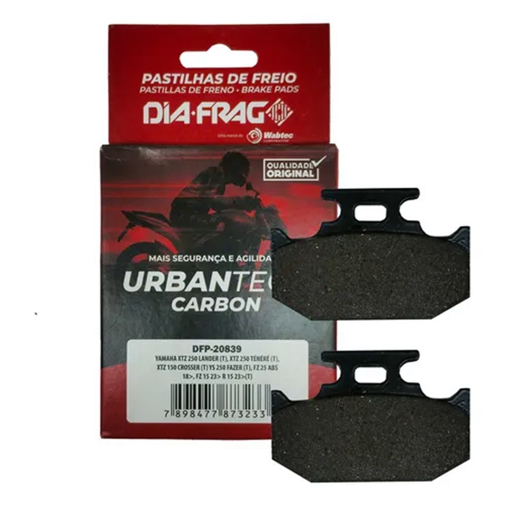 PASTILHA FREIO TRASEIRO DIAFRAG YAMAHA LANDER / TENERE 250 / FZ25 / FAZER 250 / CROSSER 150 / FZ15 em Oferta na Shopee