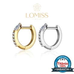 Piercing Argola Clik Titânio Com Zircônias Cravejado Orelha Septril Tragus Rook Conch Cobra Nariz Boca