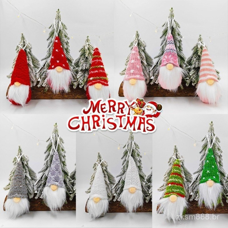 3 Unidades De Pingente De Boneca Elfo Gnomo De Natal-Enfeite De Árvore Para Decoração De Casa