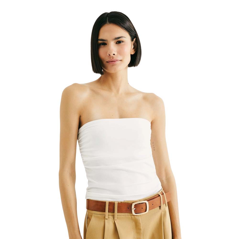 Top Hering Sem Alça Em Malha Crepe