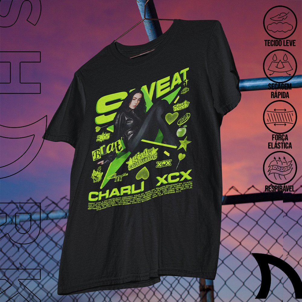 [Camiseta Premium em Algodão Puro]TT Camiseta ou Moletom Bordado "Don't Have To Guess" (GUESS, de Charli xcx e Billie Ei