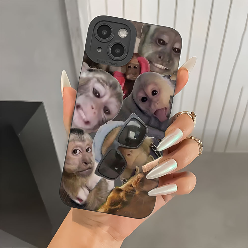 Capinha Capa Macaco Para IPhone 7 8 X Xs XR 11 12 13 14 15 16 17 Air Plus Pro Max Normal De Cobertura Completa em Oferta na Shopee