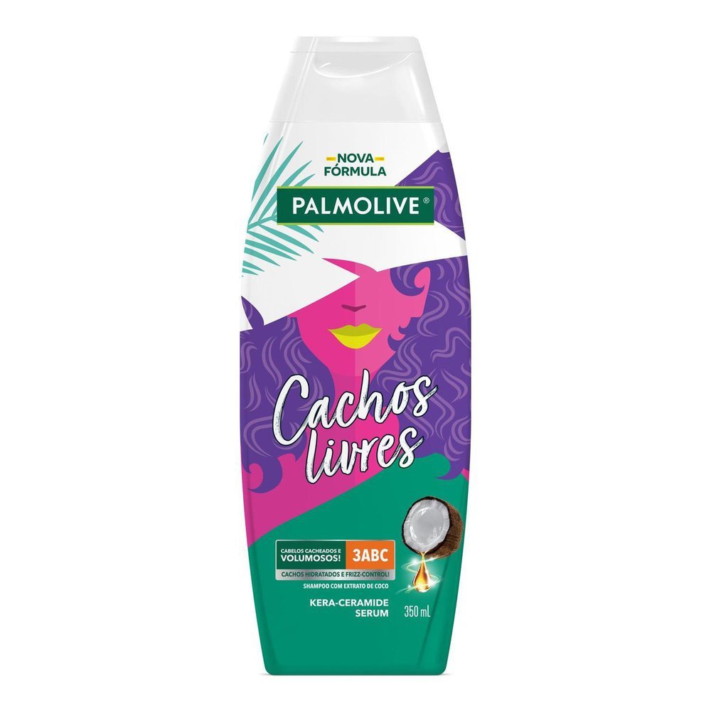 Shampoo Palmolive Cachos Livres Extrato de Coco 350ml em Oferta na Shopee