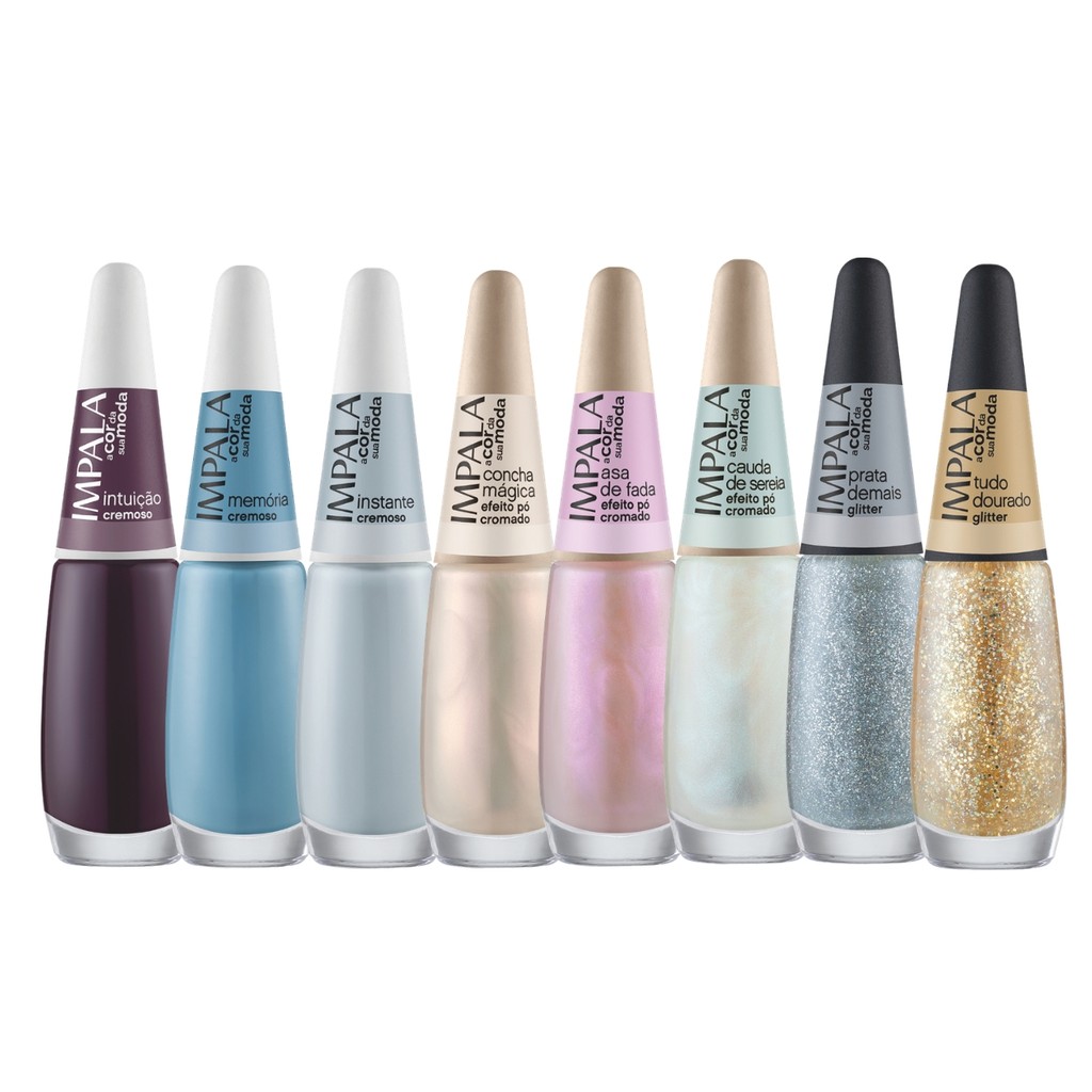 Kit 8 Esmaltes Coleção A Cor Da Sua Moda 7 Manicure Impala