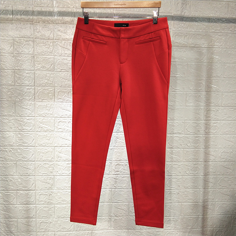 R RMEO Romântico Um Outono Senhoras Calças Skinny Calças Compridas Calças Lápis Slim-fit Cintura Média Calças Femininas 