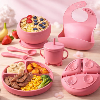 Kit 6 Peças Talheres De Silicone Para Bebês e Crianças Kit Refeição