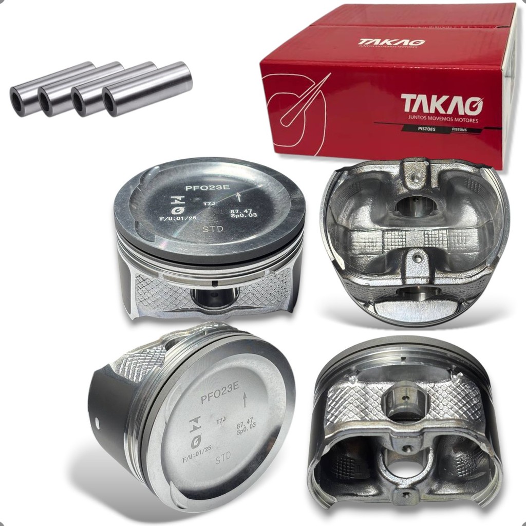 Jogo Pistao do Motor Takao Ford Ranger Fusion 2.3 16V Duratec 2001 A 2012