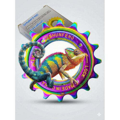 Catraca Roda Livre 18d Camaleão Esferada Shunfeng Bmx Bike Rainbow 18 - Rainbow