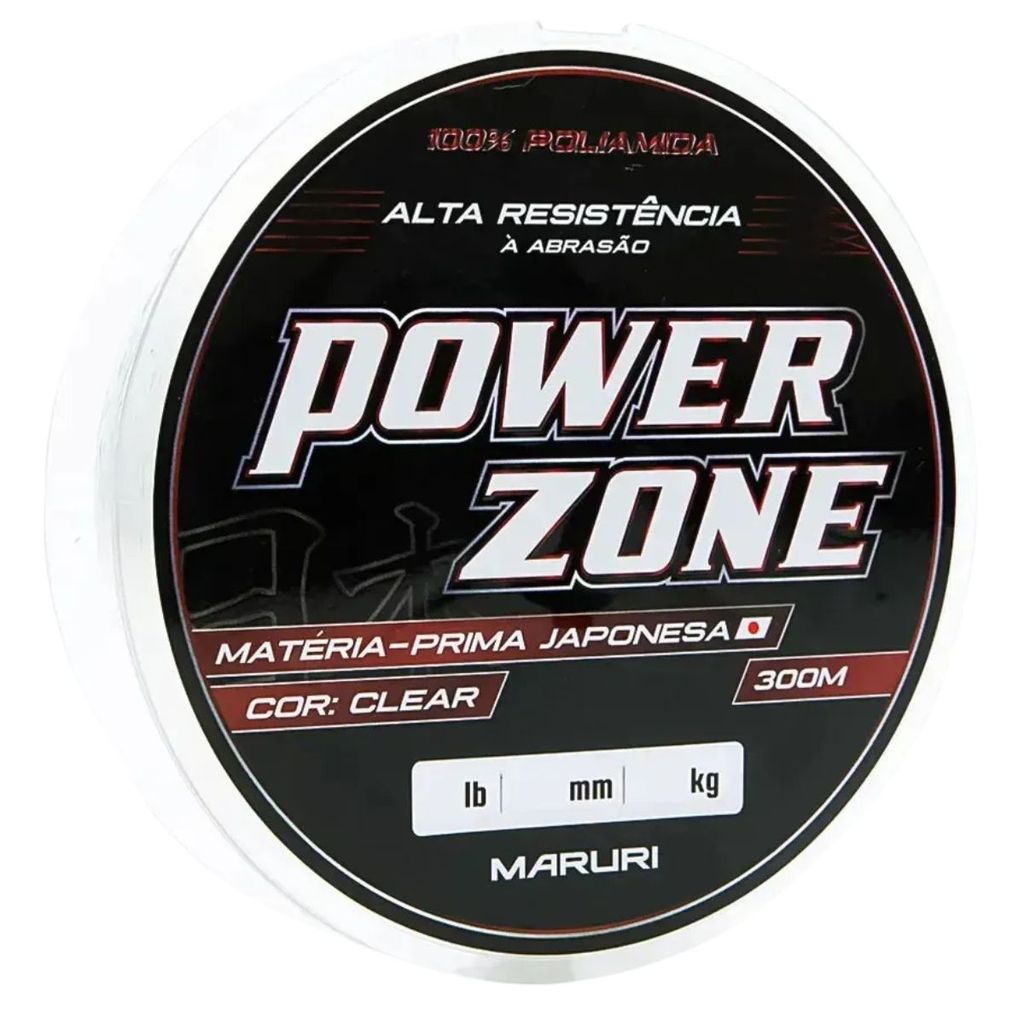 Linha De Pesca Maruri Power Zone 0.37mm Monofilamento 300m Transparente