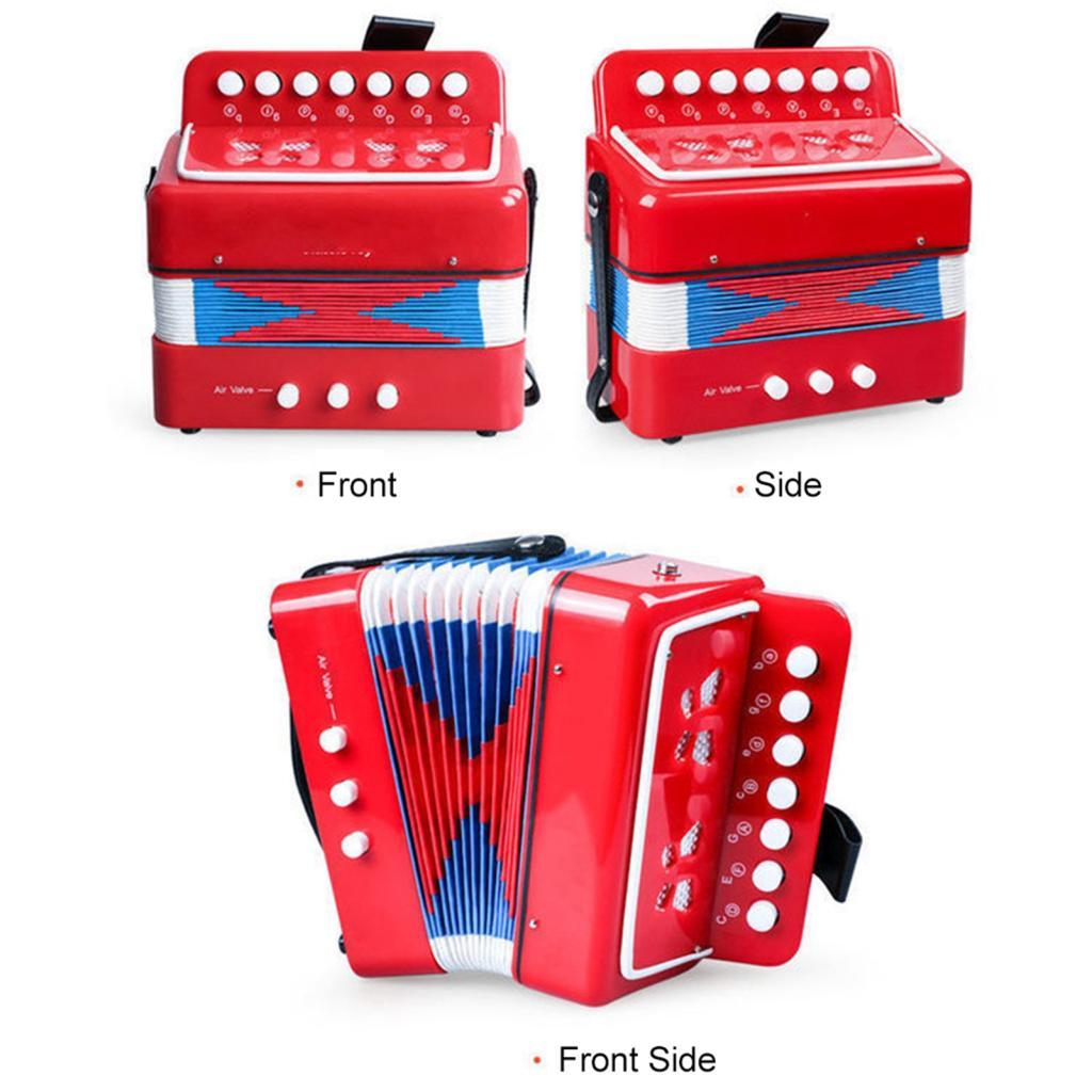photop-BR Btuty Mini botão de instrumento acordeão 7 teclas 2 baixo musical para iniciantes Presente de Natal leve e