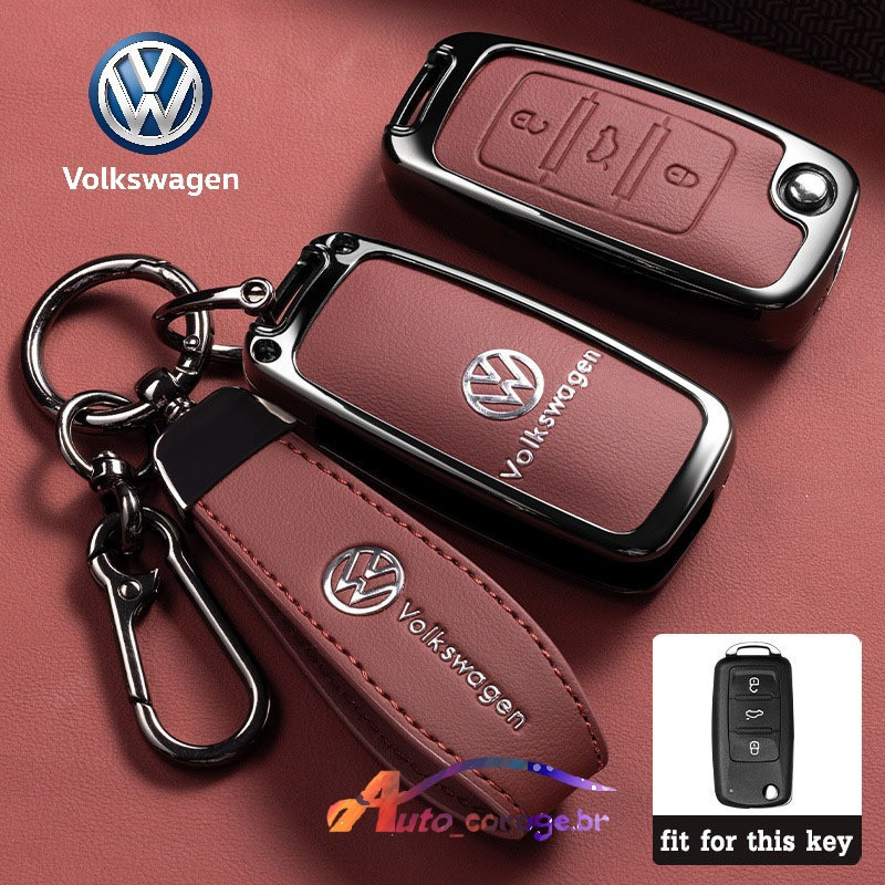 Capa para Chave Remota para Volkswagen POLO/Amarok/Gol Voyage/FOX/Jetta/Fusca Spacefox/Tiguan/SAVEIRO/CROSS Meriva Case