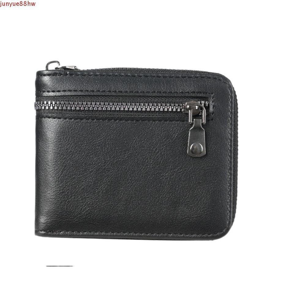 Carteira Curta Masculina JUNYUE , Dobrável Com Porta-Cartões De Identificação De Couro PU , Bolsa Para , Moedas Finas De