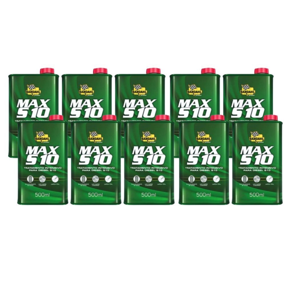 Kit 10 Aditivo Bardahl Max S10 Diesel 500ml