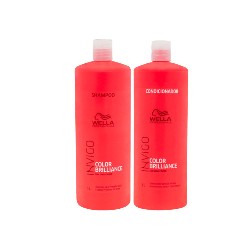 Kit Wella Invigo Color Brilliance Shampoo 1L + Condicionador 1L
