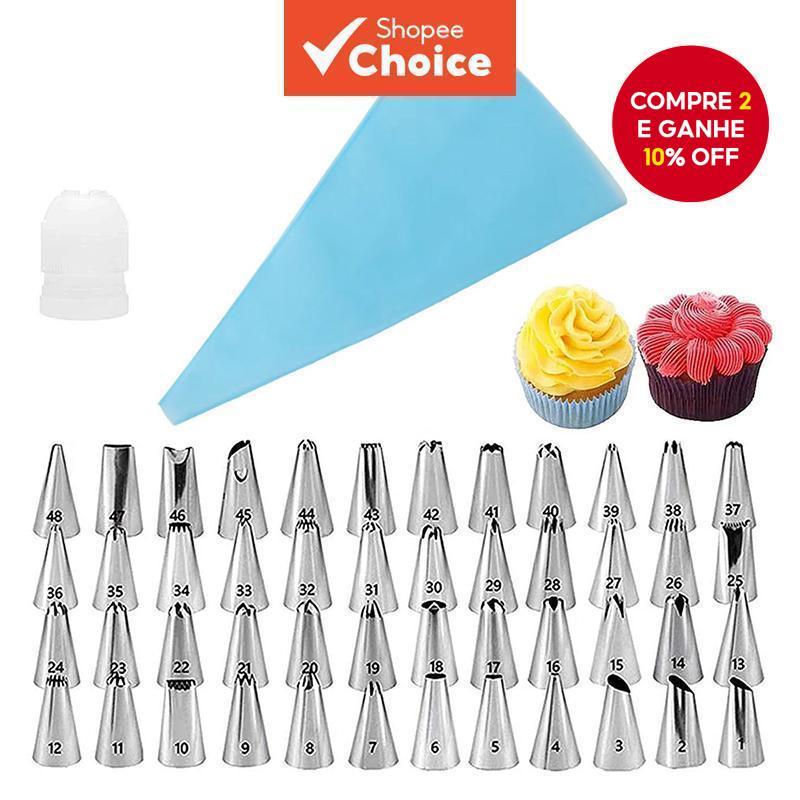 Conjunto De Saco De Decoração De silicone , 26/50 Peças , Feijão , Ordenha , Bolo , Ferramentas De Cozimento em Oferta na Shopee