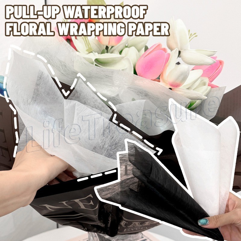 Papel De Embrulho De Flores À Prova D'água Extraível-Suprimentos DIY-Material De Embalagem De Presente De Dia Dos Namora