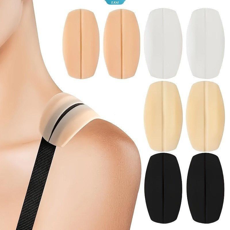 2 Peças De Capas De Alça De Sutiã Feminino – Almofadas De Silicone Antiderrapantes E Sem Costura Para Ajuste Seguro , Al