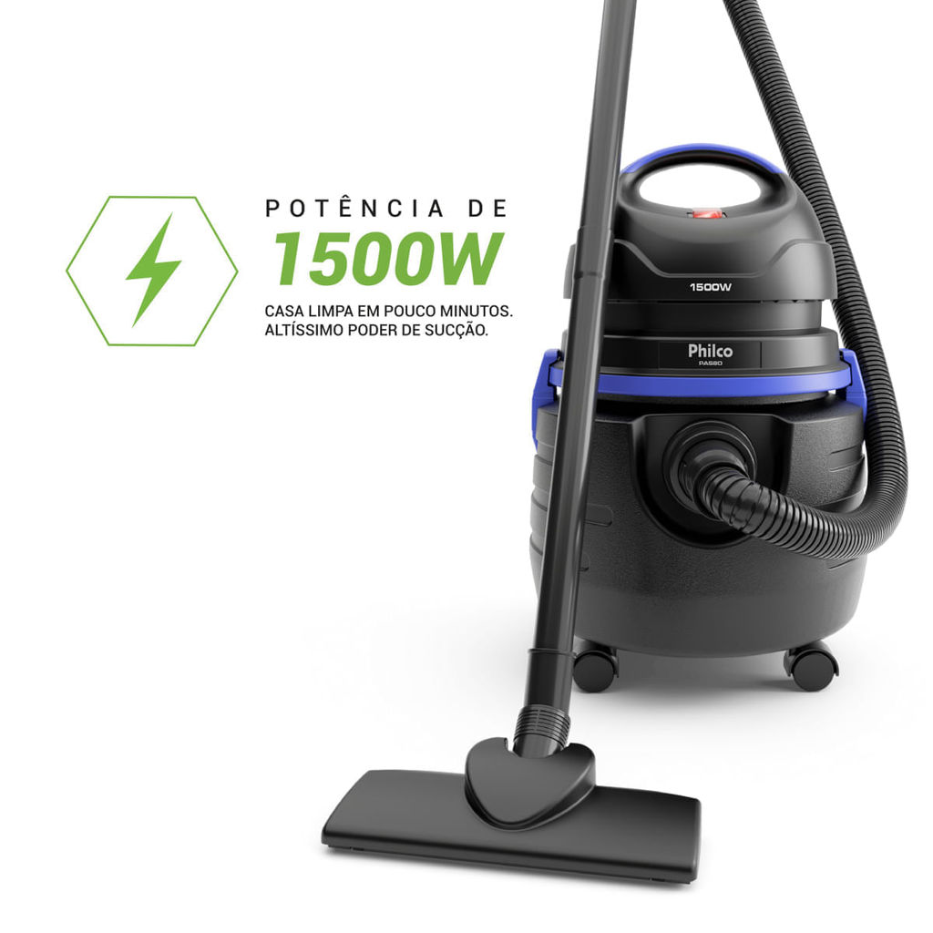 Detalhes do Aspirador de Água e Pó Philco 1500W 20L PAS80