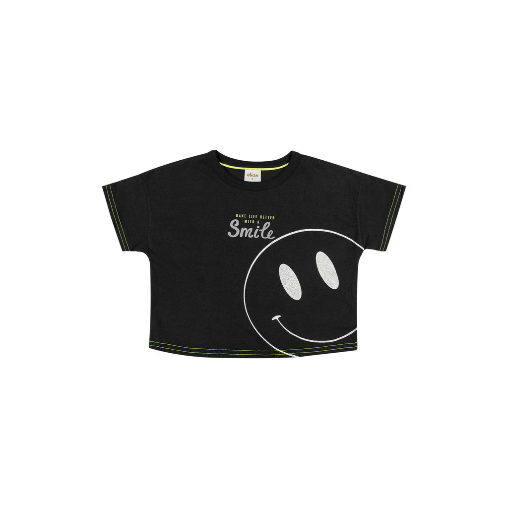 Detalhes do Blusa Infantil Menina Smile Elian Preta
