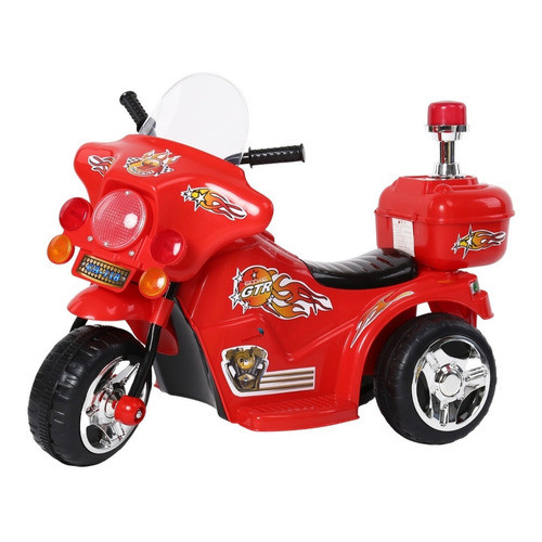 Mini Moto Elétrica Infantil Polícia Importway Bw006 Vermelha