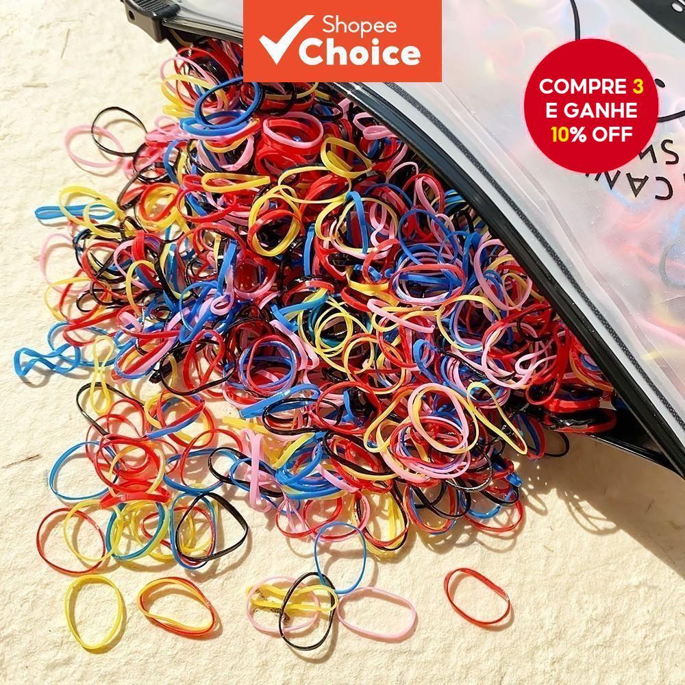 500pcs Meninas Faixa De Borracha Descartável Colorida Recém-Nascido Porta Rabo De Pônei Gravatas Para Cabelo De Bebê
