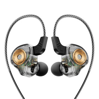 Fones de ouvido esportivos para corrida com controle de linha e microfone Qkz Ak6 Ultra Gamer Músico Com Case