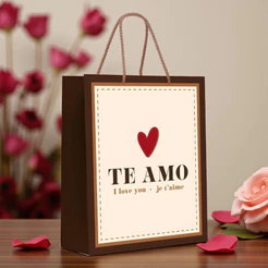 Sacola de Papel Premium - L'Amour - 1 unidade - Cromus