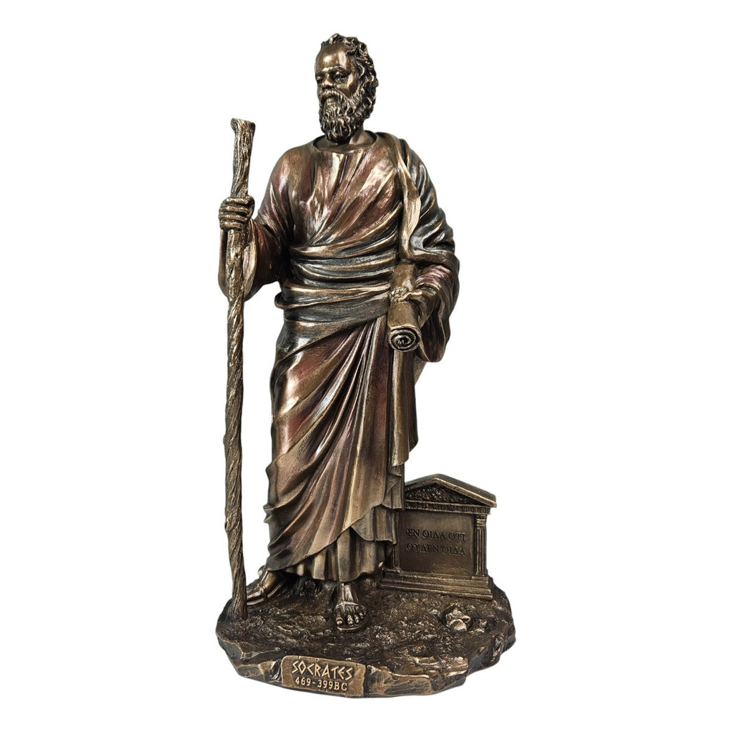 Estátua Sócrates Filósofo Grego Em Resina Decorativa