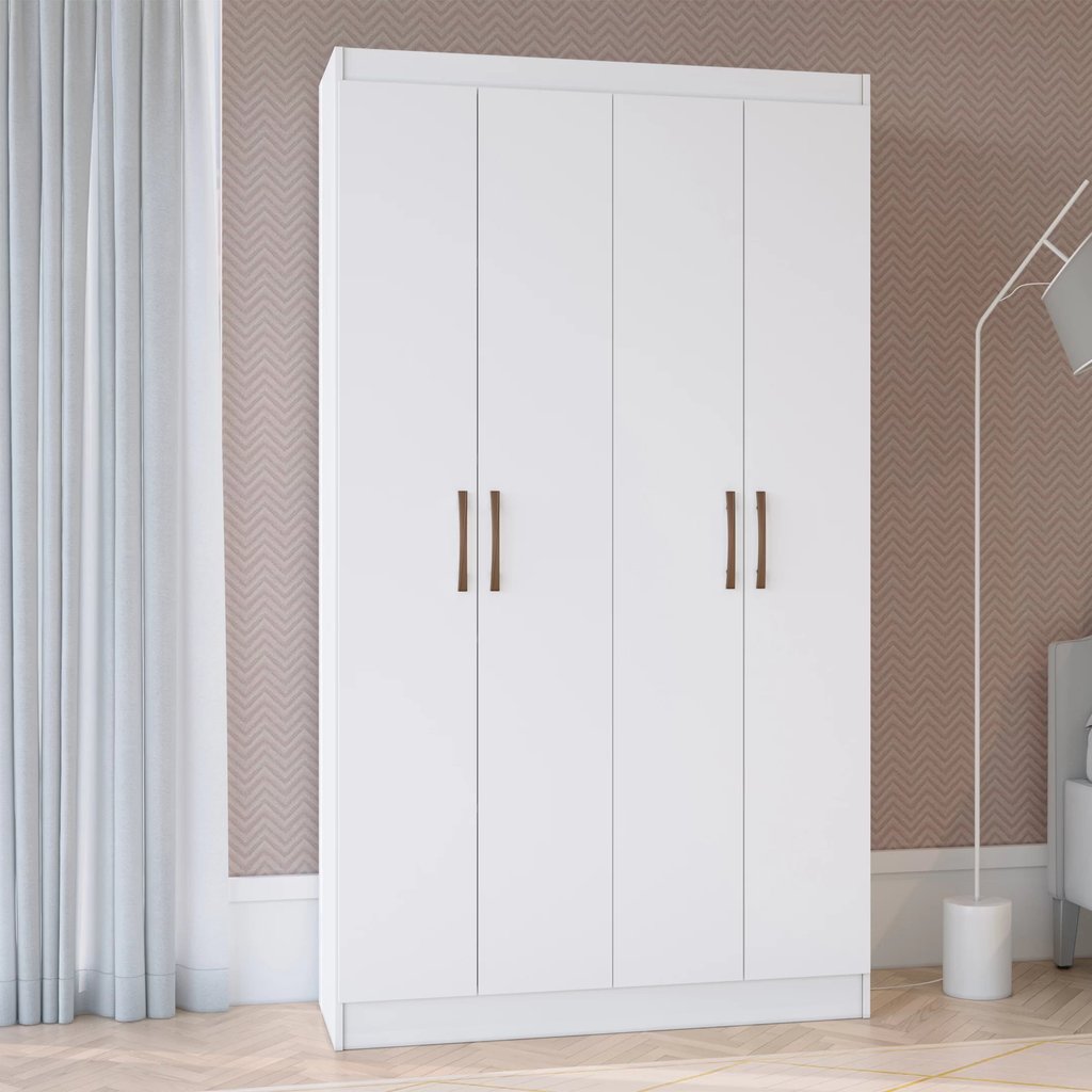 Armário Multiuso 4 Portas Dueto Espresso Móveis Branco