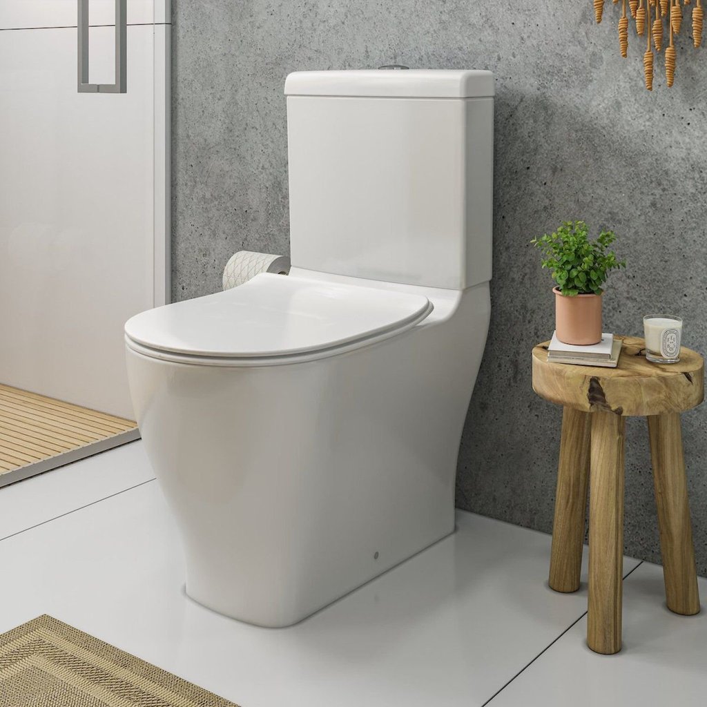 Kit Vaso Sanitário com Caixa Acoplada e Assento Soft Close Slim Celite Branco