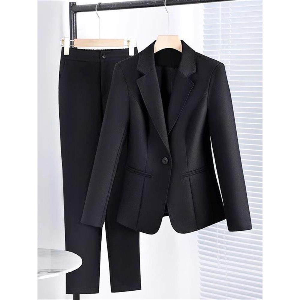 Terno preto superior feminino roupa profissional pequeno Formal wear Hotel gerente Workwear High-End primavera outono te